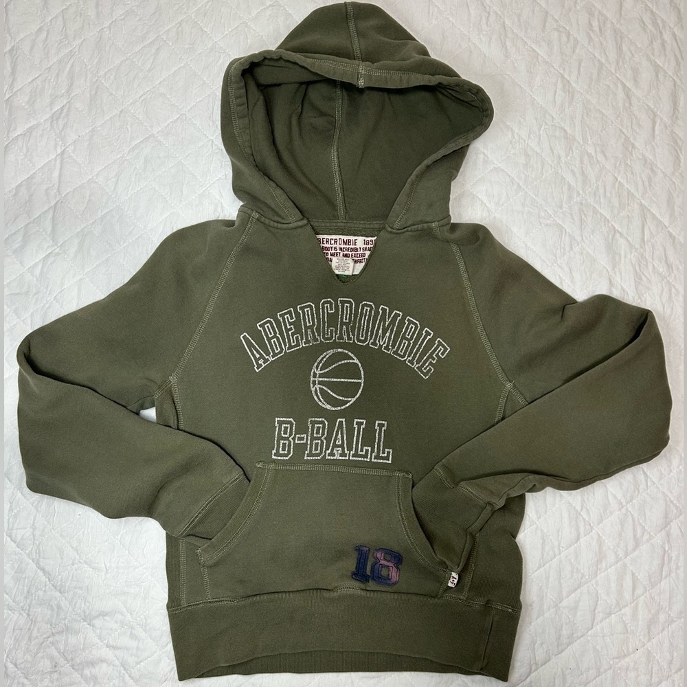 Vintage Abercrombie & Fitch Olive Sweatshirt #Y2K 14-16 years